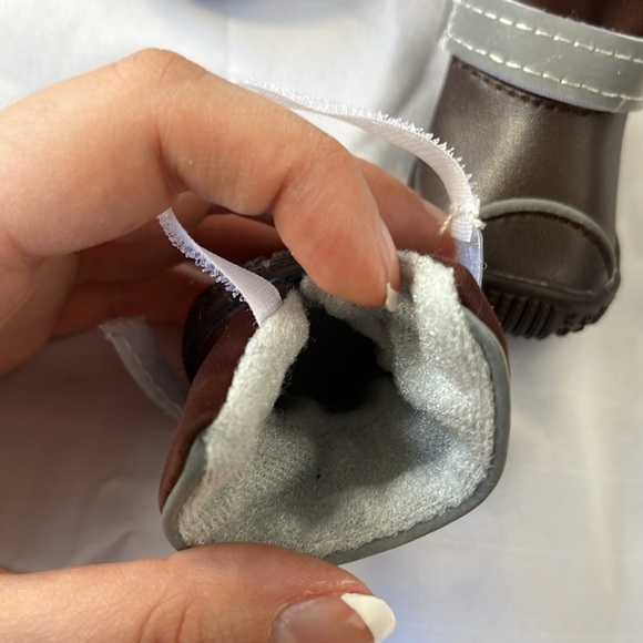 FREE WITH PURCHASE! Brown PU Leather Dog Boots - Picture 4 of 5